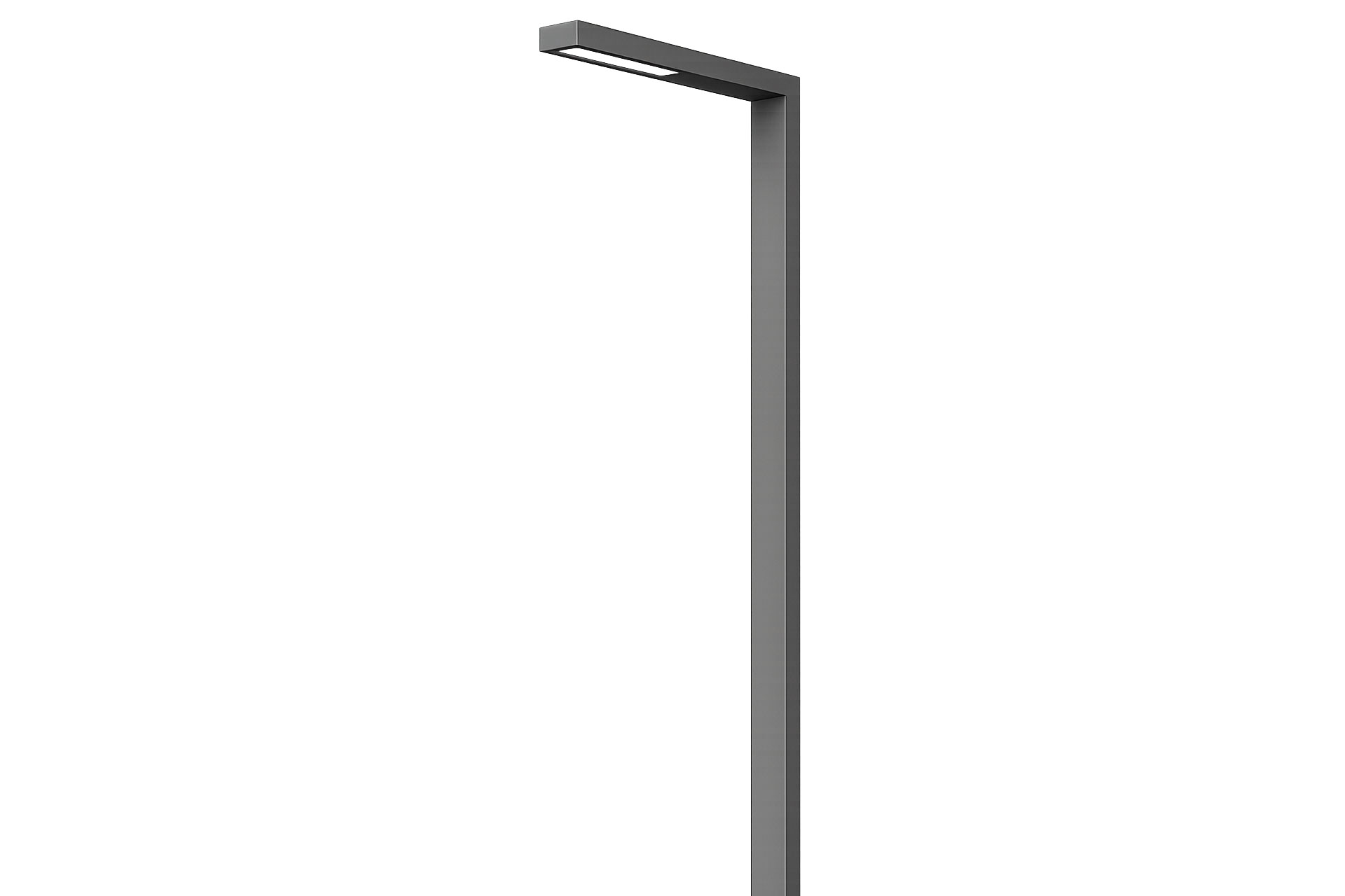 Rectangular galvanized steel lighting pole for urban streets, parks and highway lighting